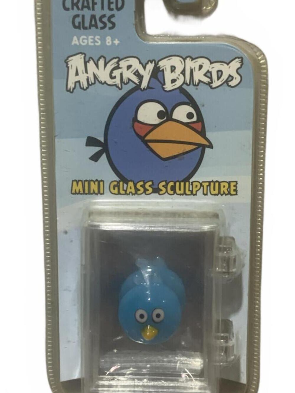 Glass World Angry Birds Hand Crafted Mini Glass Sculpture Figure Blue Bird NIB